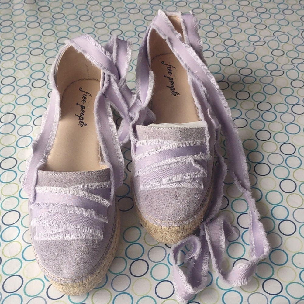 FREE PEOPLE Destino Suede Lace-up Espadrilles - Picture 12 of 12